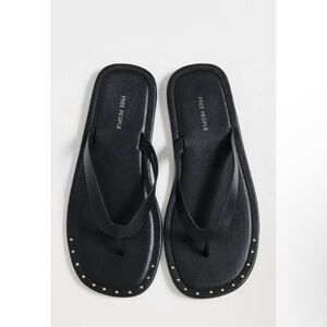 Free People Sona Thong Sandal Black Studded Sandals Womens Size 10